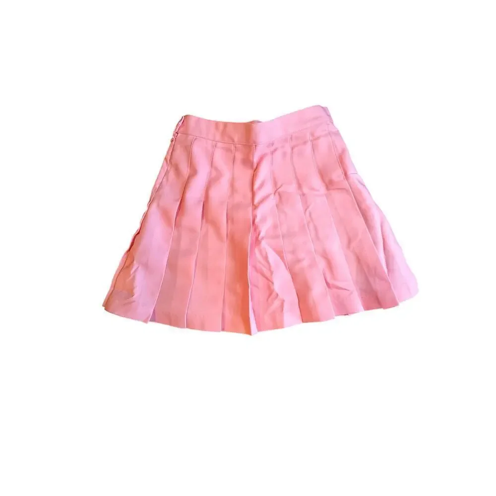 American Apparel Pink Pleated Mini Skirt Women’s XS Tennis Style New With Tags